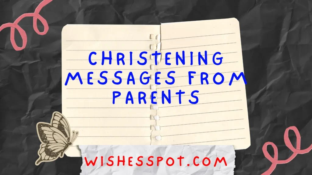Christening Messages from Parents