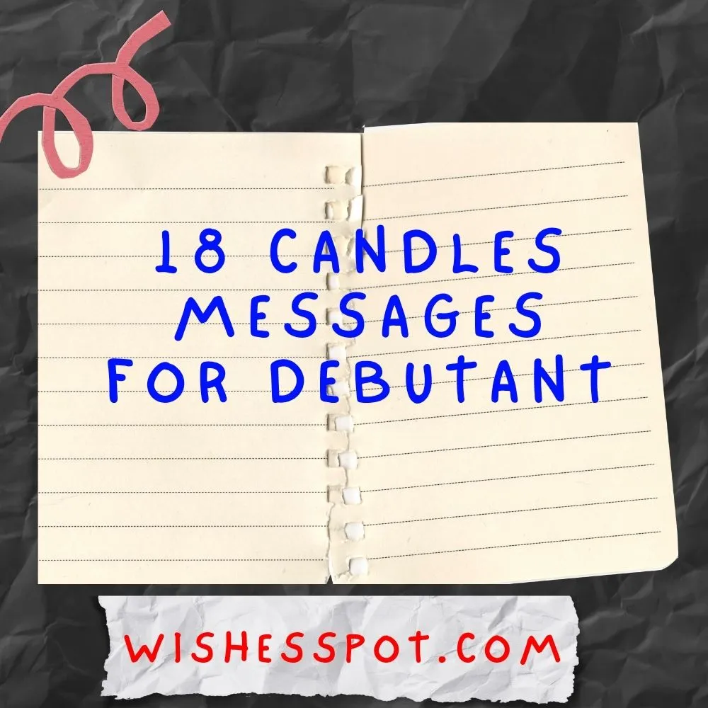 Candles Messages for Debutant